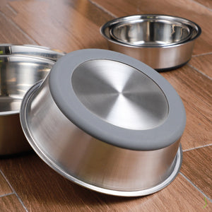 Elevate Your Pet's Dining Experience with Our Silicone Stainless Steel Bowl
