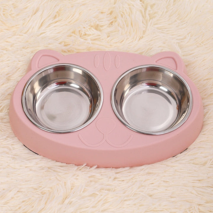 Enhance Your Pet's Mealtime with Our Pet Food and Water Feeding Basin Bowl System