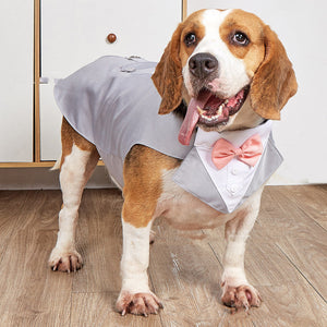 Elevate Your Pet's Style with the Pet Swallowtail Wedding Suit Jacket Outfit