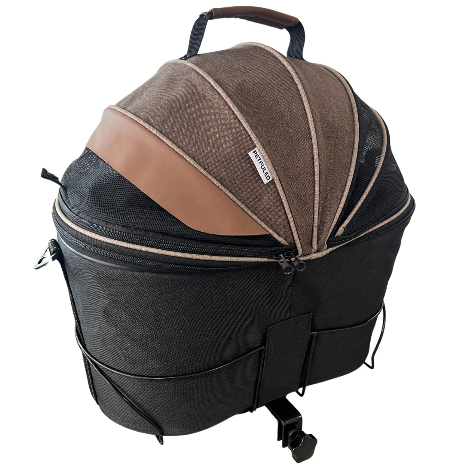 Foldable Pet Canvas Rear Seat Carrier Travel Bag