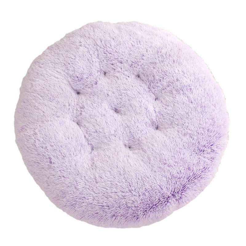 Pet Round Plush Warm Sleep Bed Mat Cozy Nest