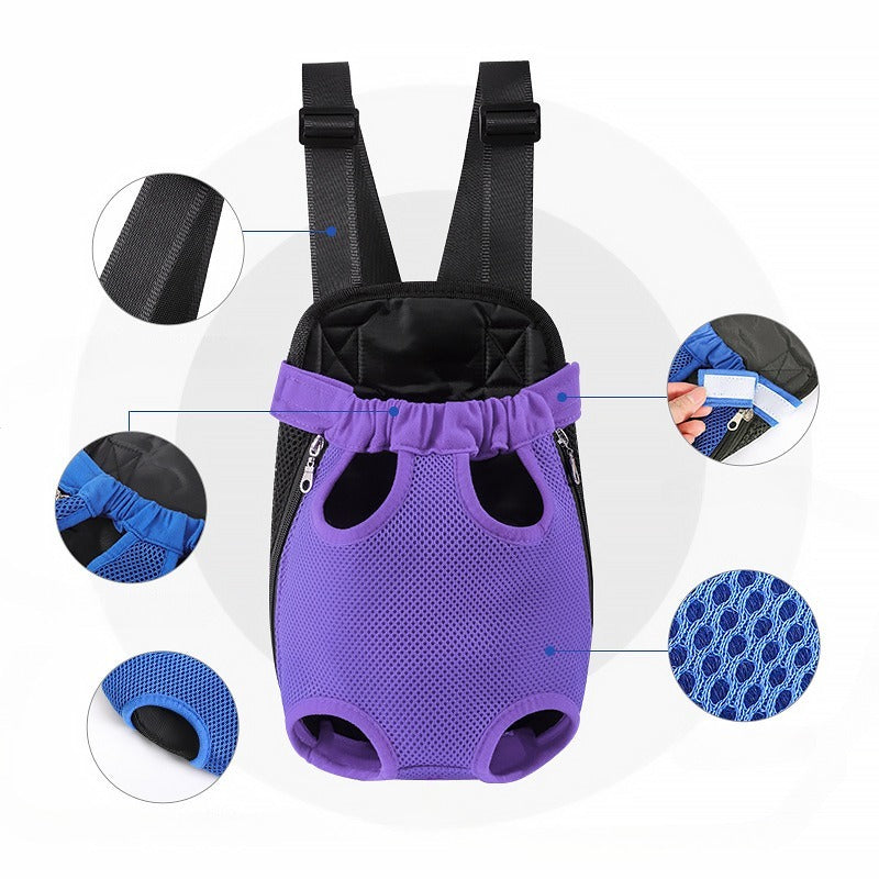 Portable Pet Carrier Backpack Breathable Adjustable Travel Bag