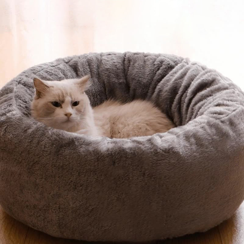 Pet Donut Round Plush Warm Cozy Sleeping Bed EU Warehouse