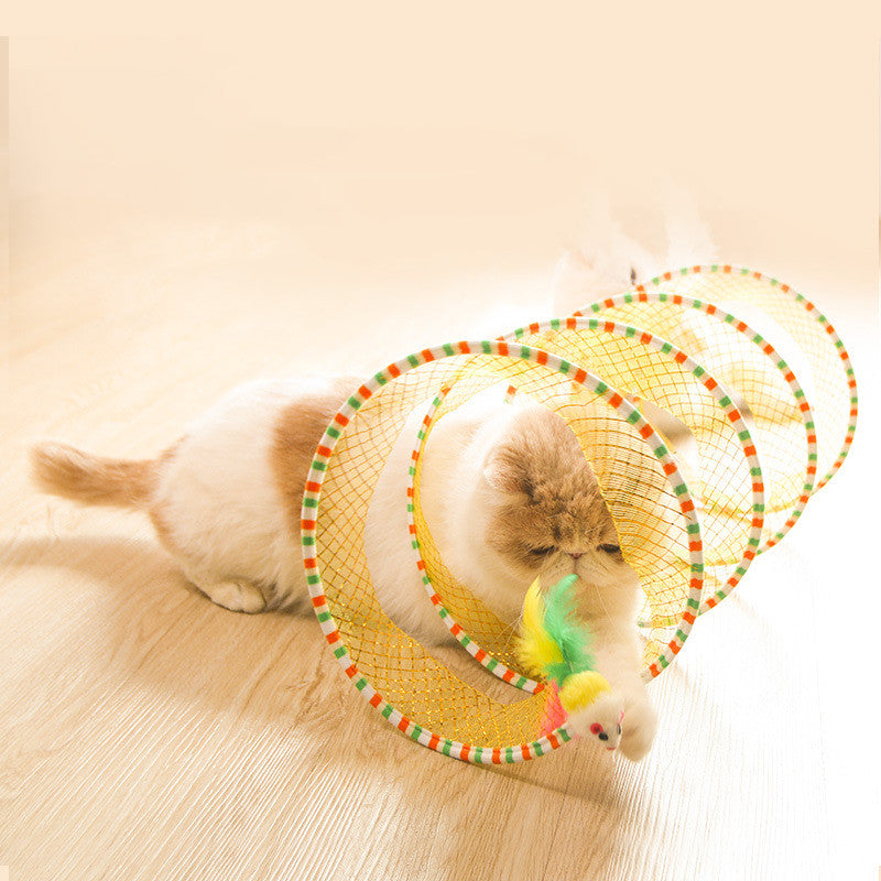 Pet Foldable Storage Tunnel Toy For Play