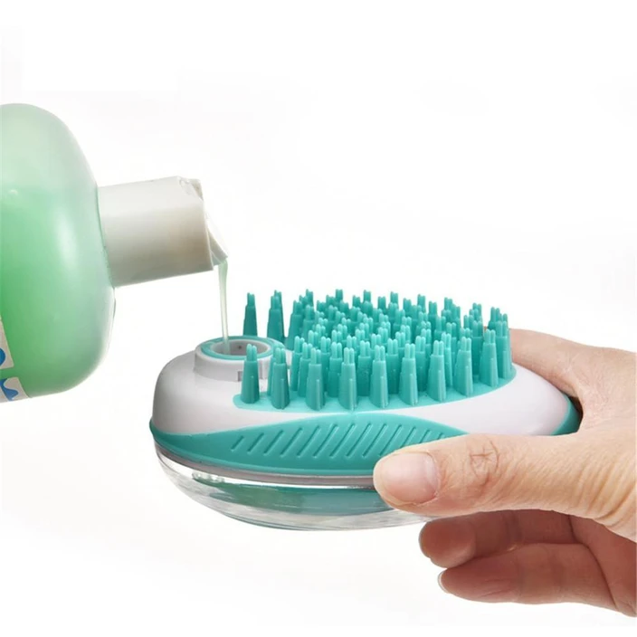 Pet Bath Massage Comb Automatic Liquid Dispenser