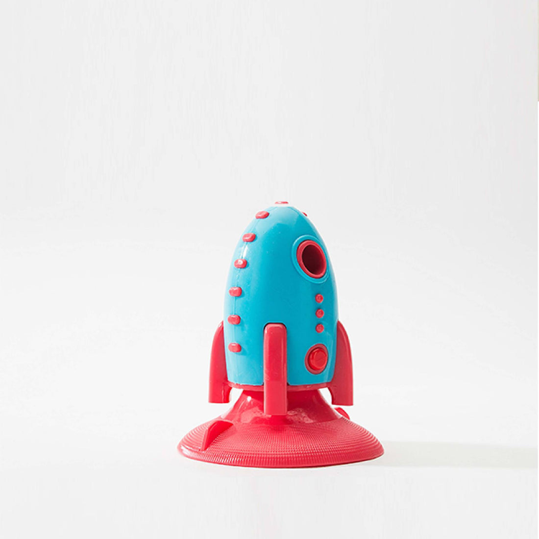 Pet Rocket Toy With Food Dispensing Bite Resistant Design