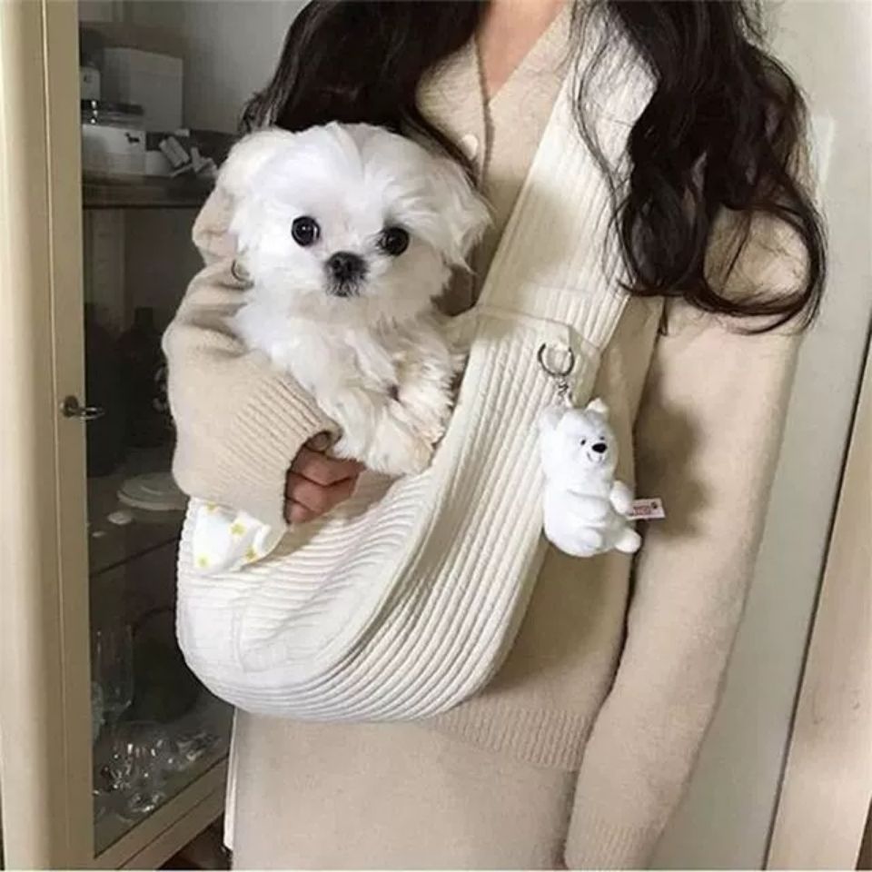 Portable Pet Carrier Canvas Shoulder Tote Travel Bag Breathable