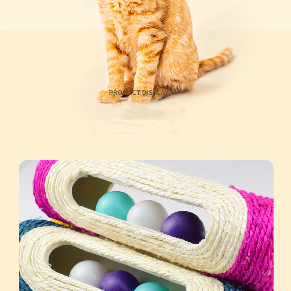 Long Sisal Drum Pet Toys Set Of Three
