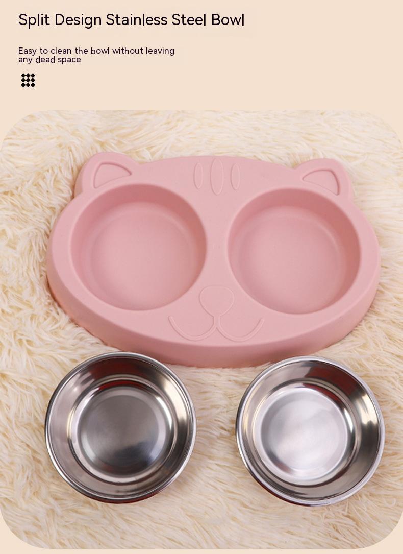 Pet Food And Water Feeding Basin Bowl System