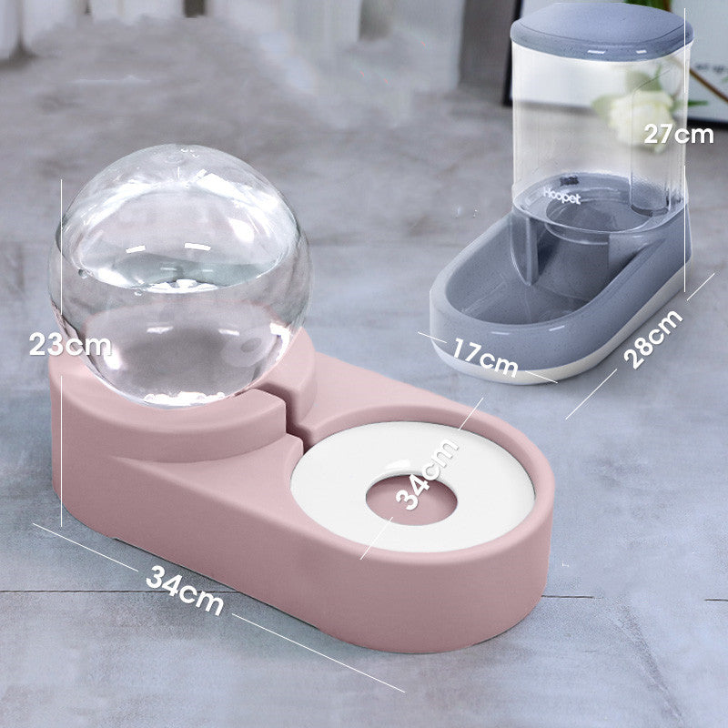 Pet Bubble Ball Automatic Feeder And Water Fountain 1.8L