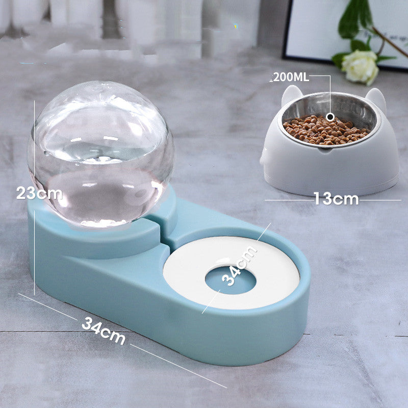 Pet Bubble Ball Automatic Feeder And Water Fountain 1.8L