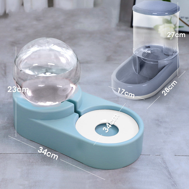 Pet Bubble Ball Automatic Feeder And Water Fountain 1.8L