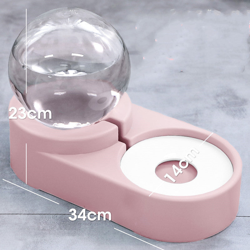 Pet Bubble Ball Automatic Feeder And Water Fountain 1.8L