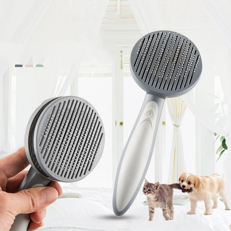 Pet Slicker Grooming Brush For Hair Shedding Easy Clean Tool
