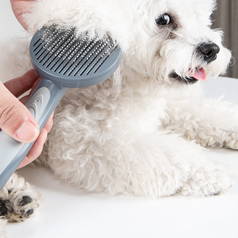 Pet Slicker Grooming Brush For Hair Shedding Easy Clean Tool