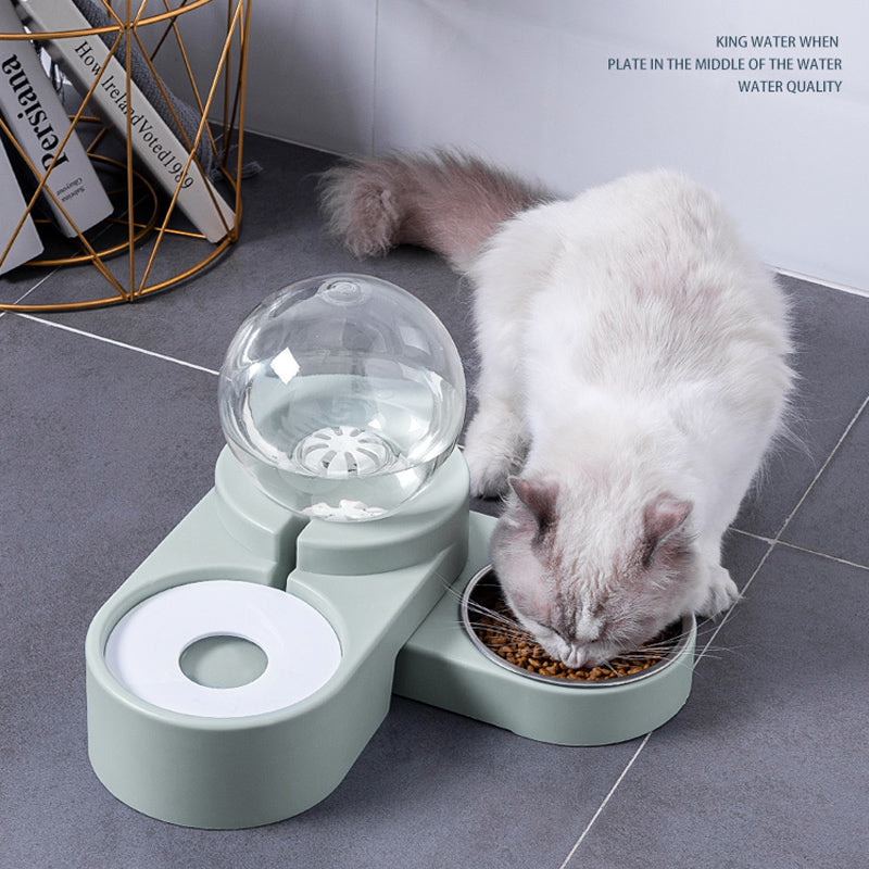 Pet Bubble Ball Automatic Feeder And Water Fountain 1.8L