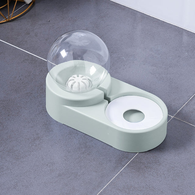 Pet Bubble Ball Automatic Feeder And Water Fountain 1.8L
