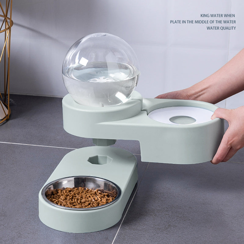 Pet Bubble Ball Automatic Feeder And Water Fountain 1.8L