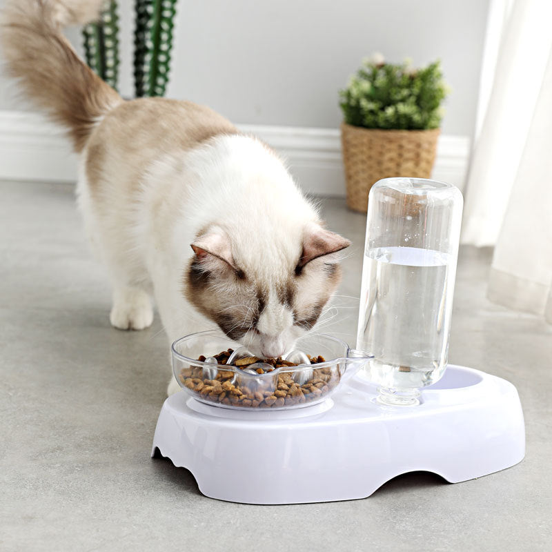 Pet Transparent Feeding And Drinking Bowl