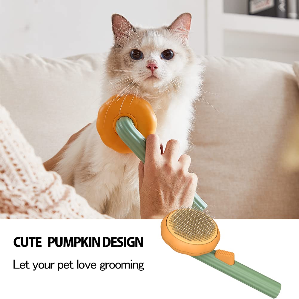Pet Self Cleaning Slicker Grooming Brush For Hair Removal