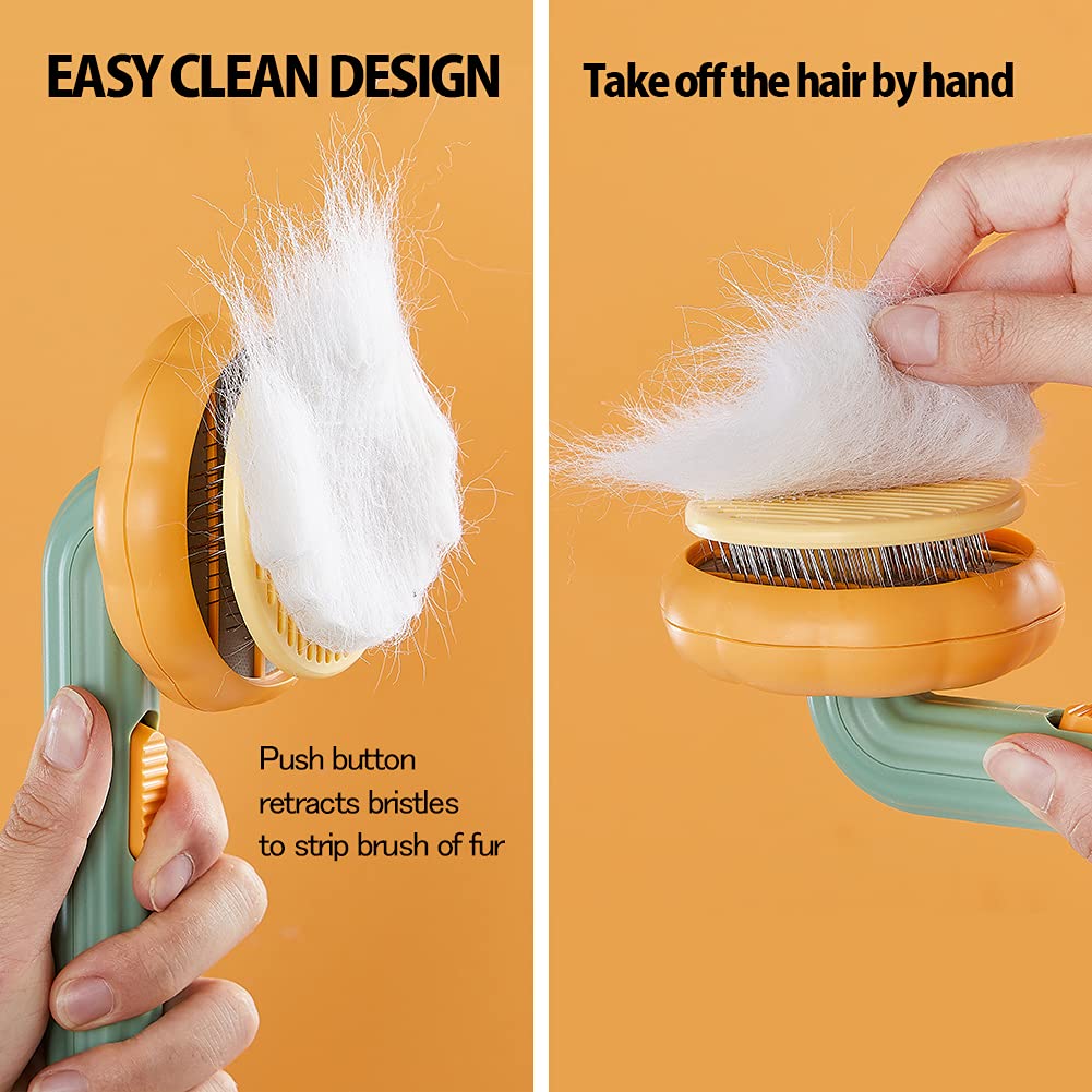 Pet Self Cleaning Slicker Grooming Brush For Hair Removal