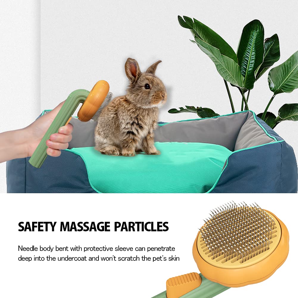 Pet Self Cleaning Slicker Grooming Brush For Hair Removal