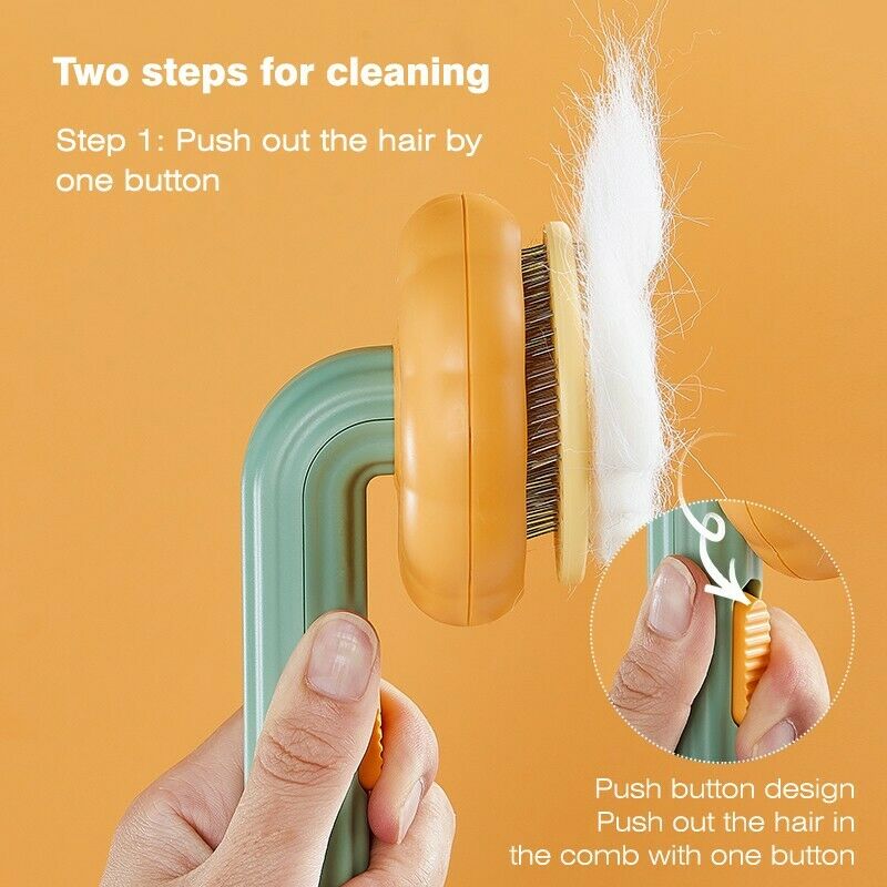 Pet Self Cleaning Slicker Grooming Brush For Hair Removal