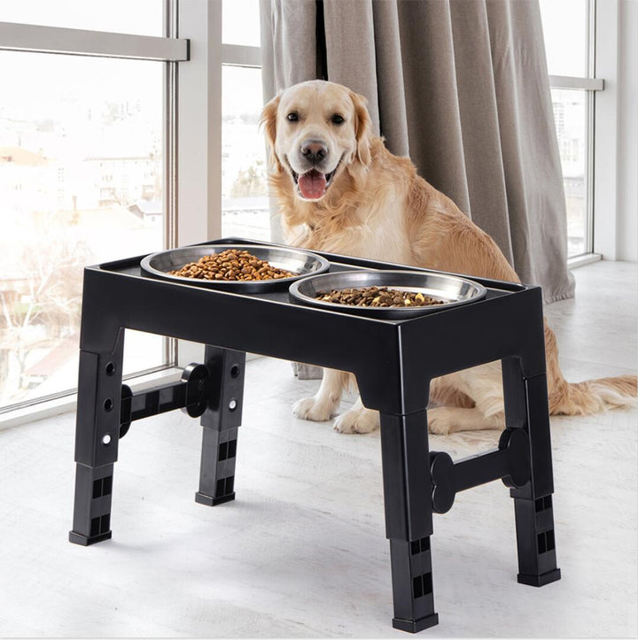 Pet Elevated Feeding Bowl Neck Support Anti-Tumble Stable Design