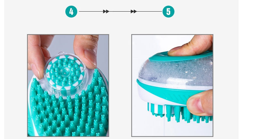 Pet Bath Massage Comb Automatic Liquid Dispenser