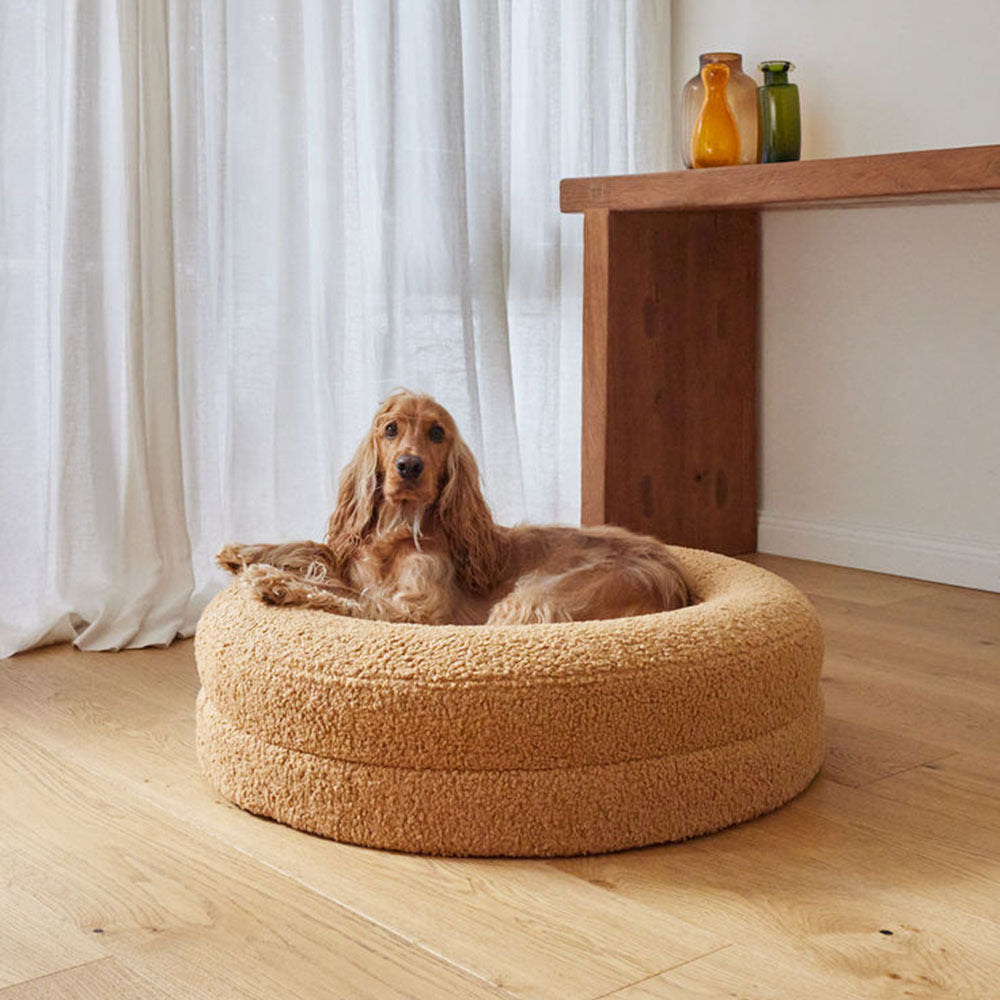 Pet Solid Color Round Leisure Bed Cozy Sleeping Nest