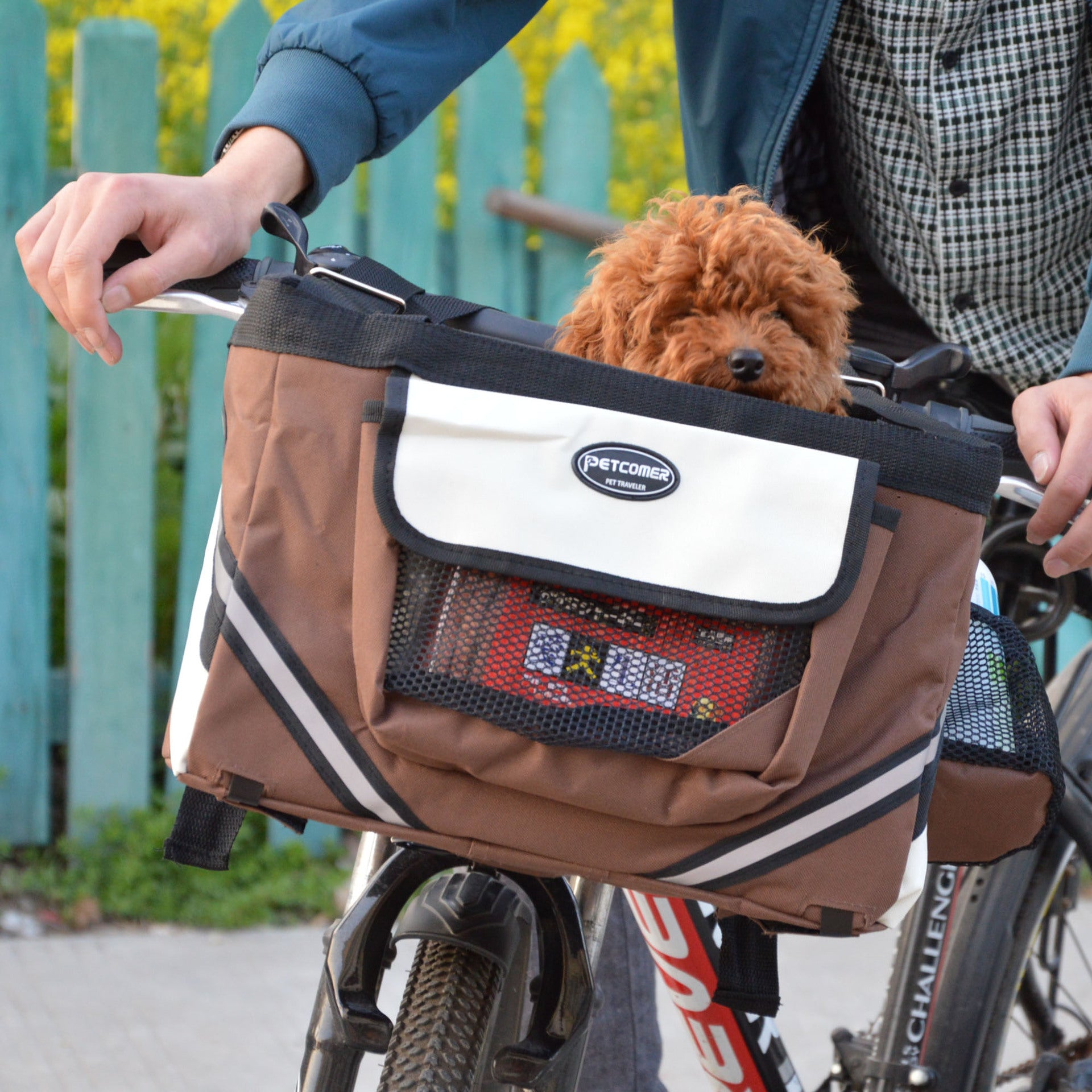 Pet Bicycle Carrier Removable Handlebar Front Basket Travel Bag