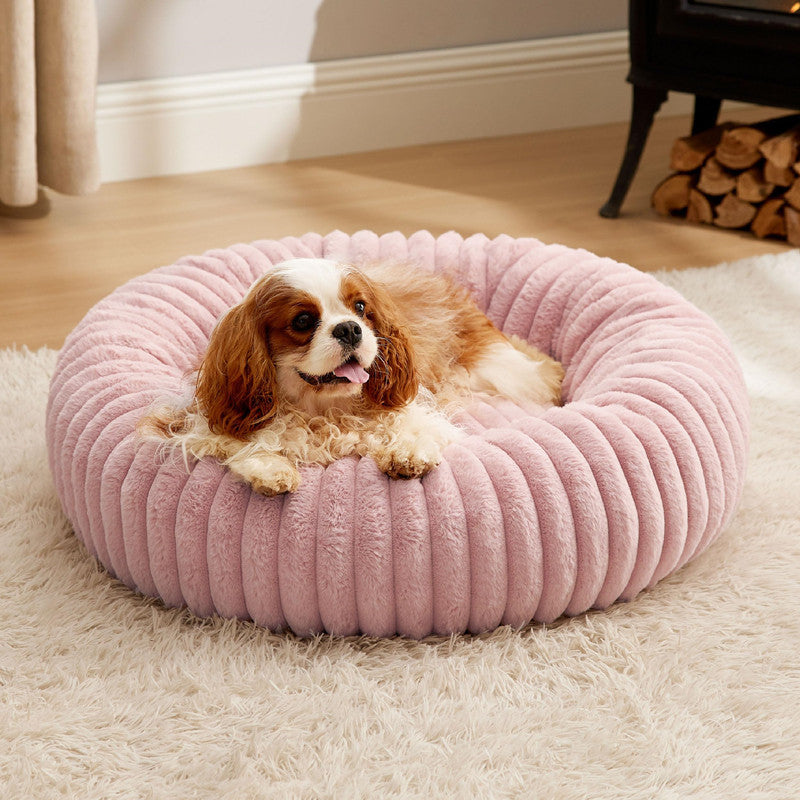 Pet High-Grammage Plush Round Winter Warm Sleeping Bed