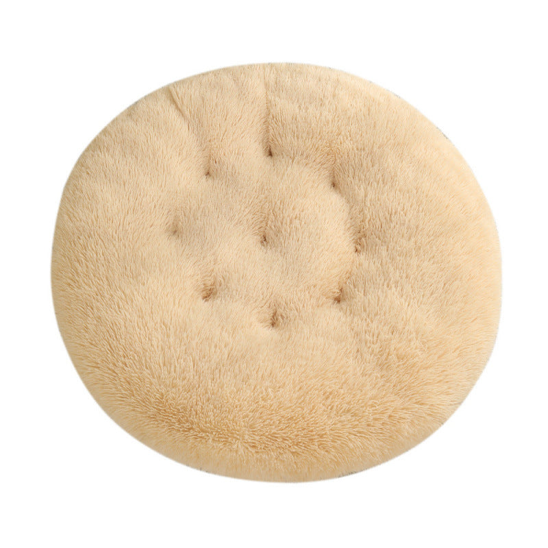 Pet Round Plush Warm Sleep Bed Mat Cozy Nest