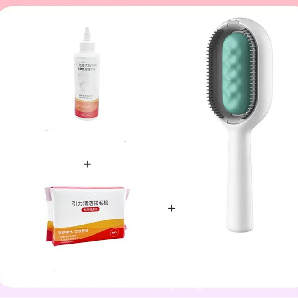 Pet Dematting Grooming Brush Hair Removal Cleaning Tool With Tank