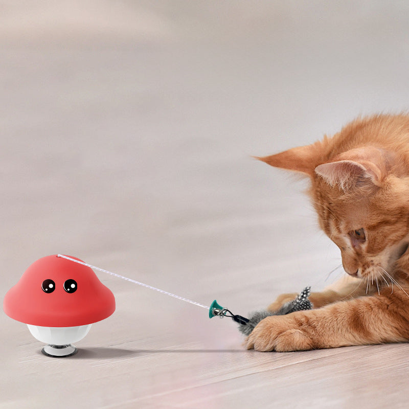 Pet Wand Toy With Suction Cup Retractable Teaser