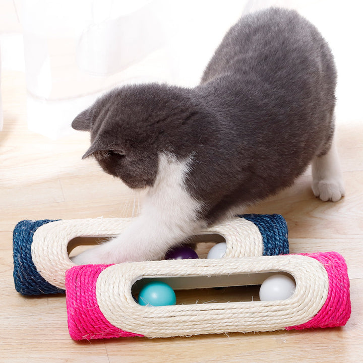 Long Sisal Drum Pet Toys Set Of Three
