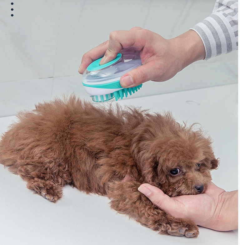 Pet Bath Massage Brush Gentle Cleaning Grooming Tool