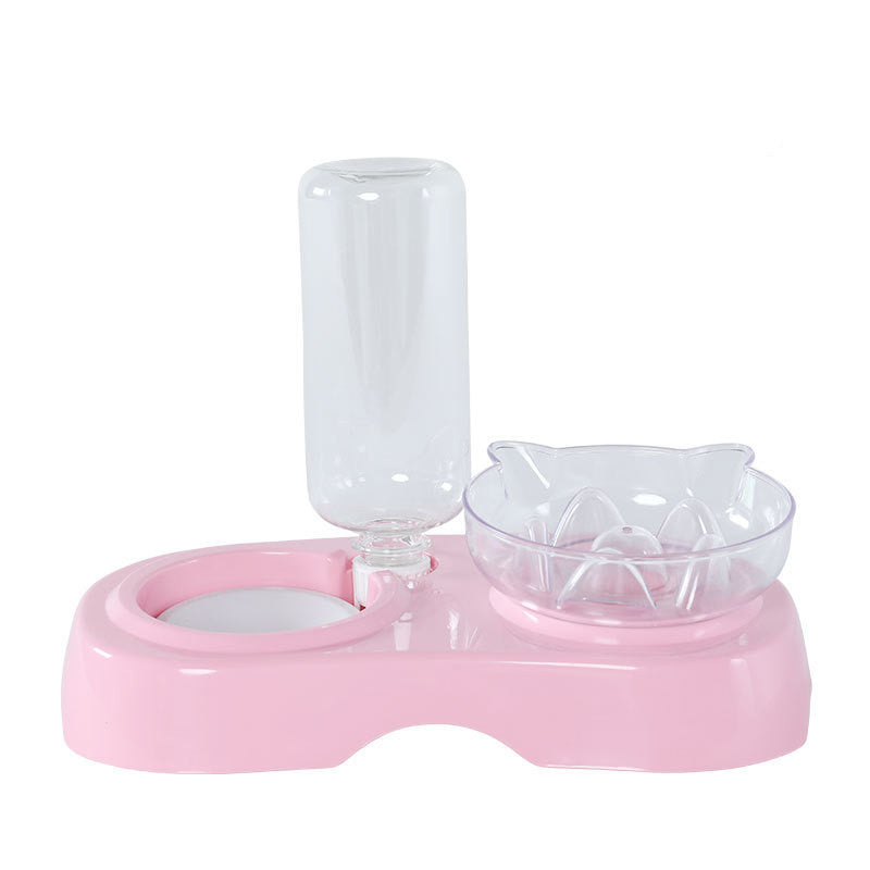 Pet Transparent Feeding And Drinking Bowl