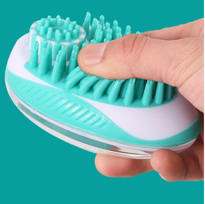 Pet Bath Massage Brush Gentle Cleaning Grooming Tool