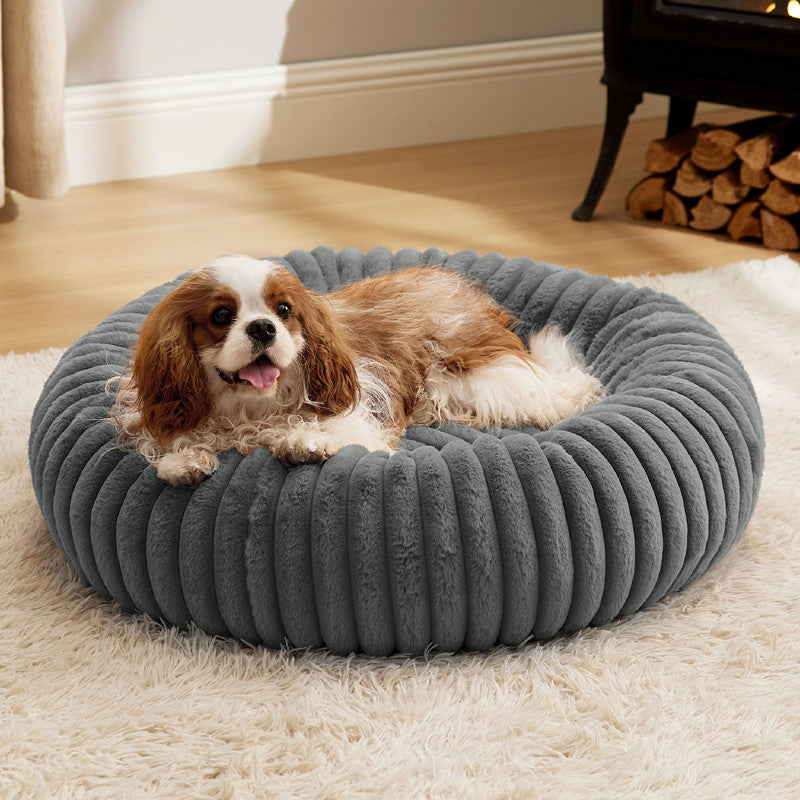 Pet High-Grammage Plush Round Winter Warm Sleeping Bed