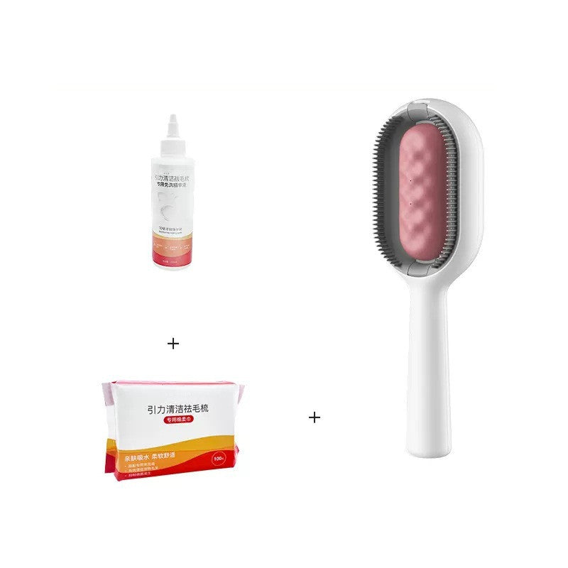 Pet Dematting Grooming Brush Hair Removal Cleaning Tool With Tank
