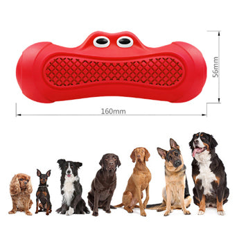 Pet Rugby Toy With Squeaker Natural Rubber Chew Design