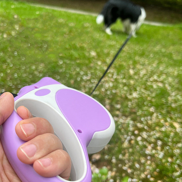 Pet Retractable Illuminated Leash Rope Control Tool