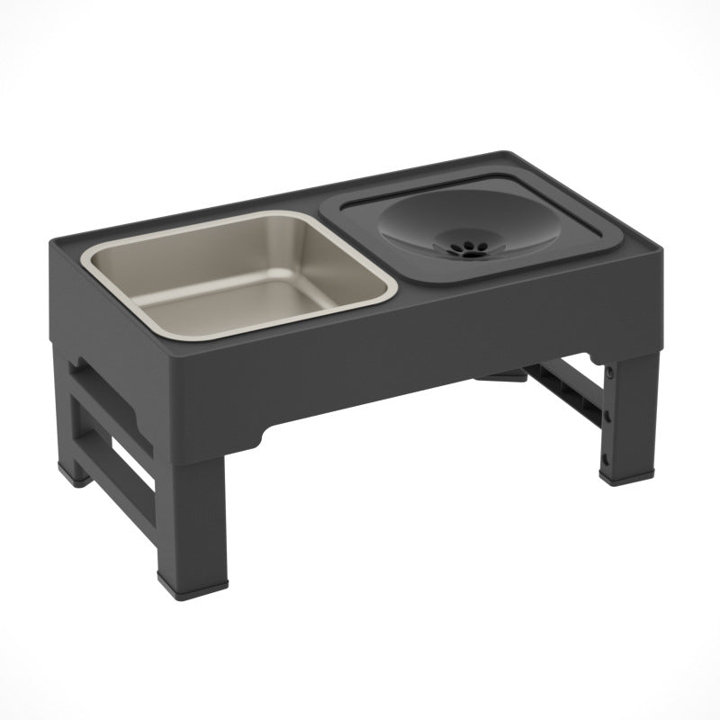 Pet Adjustable Height Double Bowl Feeding Stand System