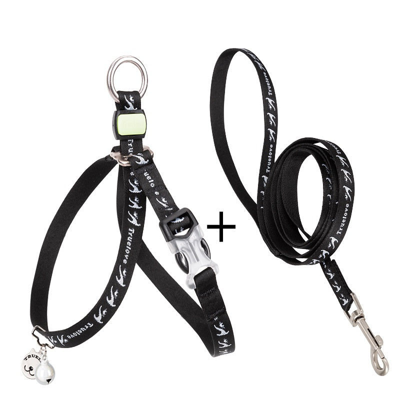 Pet Bell Chest Strap Vest Leash Control Harness Set