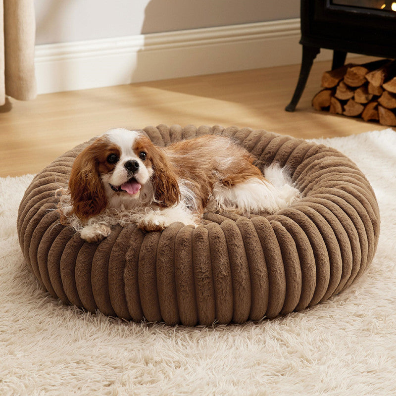 Pet High-Grammage Plush Round Winter Warm Sleeping Bed