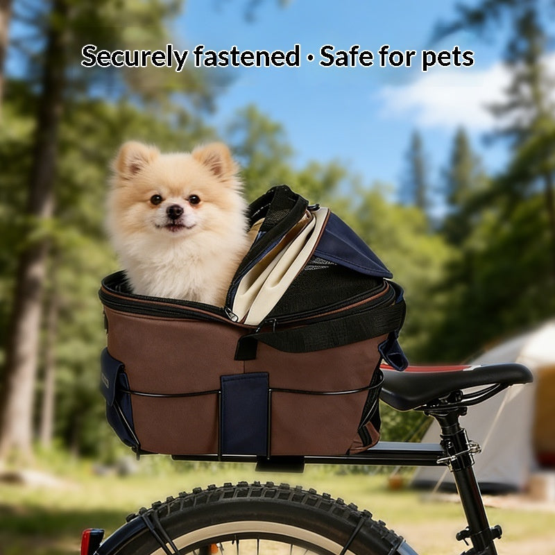 Foldable Pet Canvas Rear Seat Carrier Travel Bag
