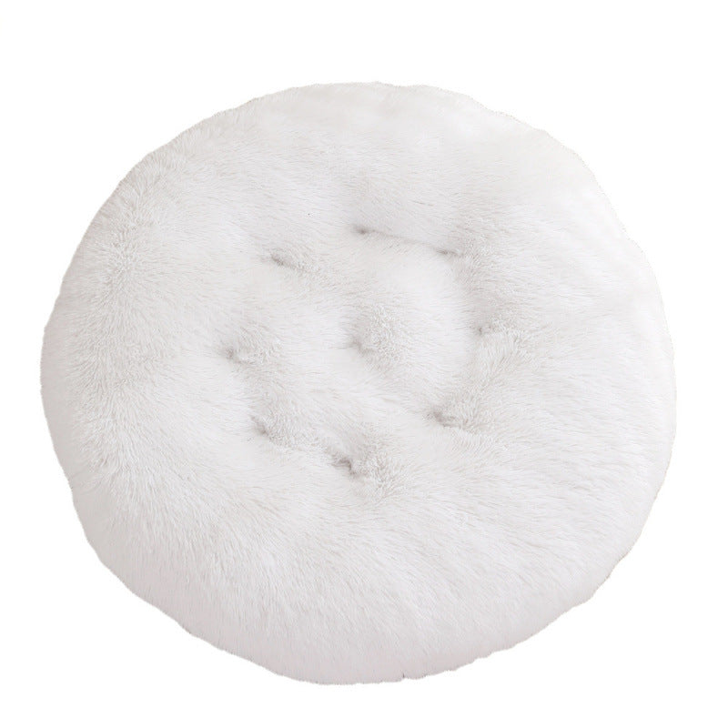 Pet Round Plush Warm Sleep Bed Mat Cozy Nest
