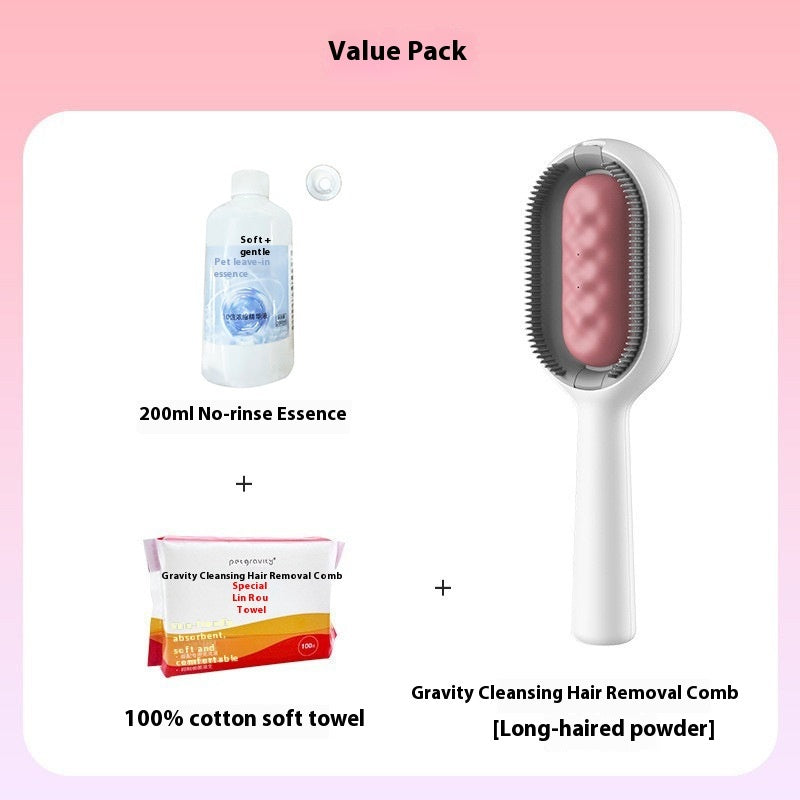 Pet Dematting Grooming Brush Hair Removal Cleaning Tool With Tank