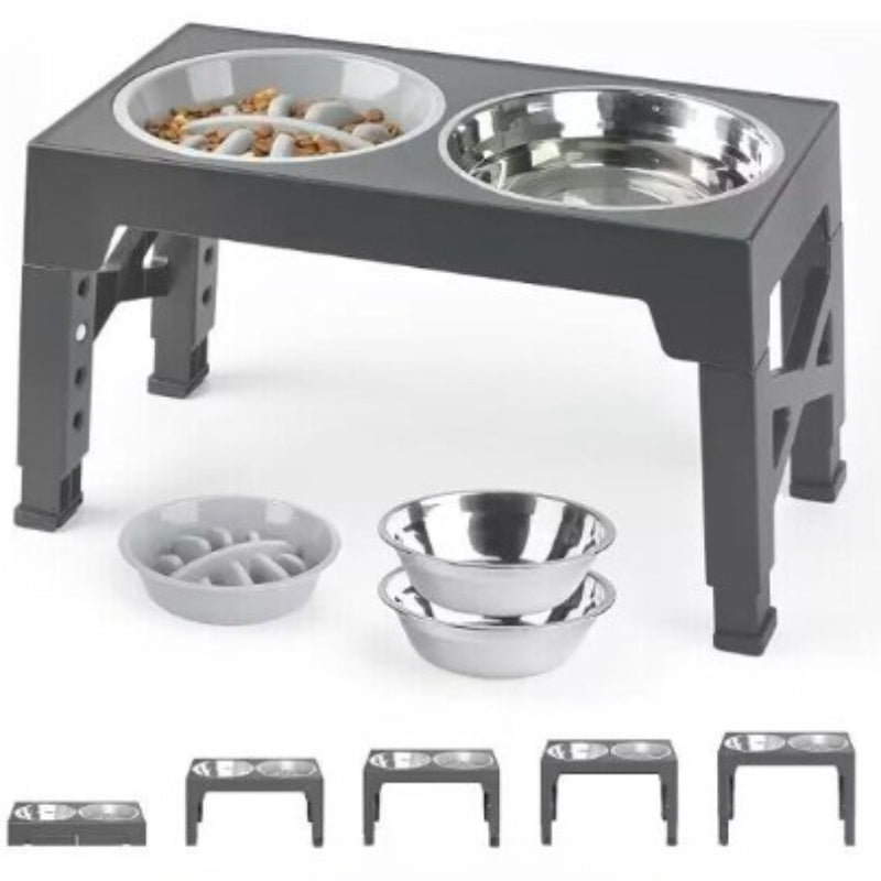 Pet Elevated Feeding Bowl Neck Support Anti-Tumble Stable Design